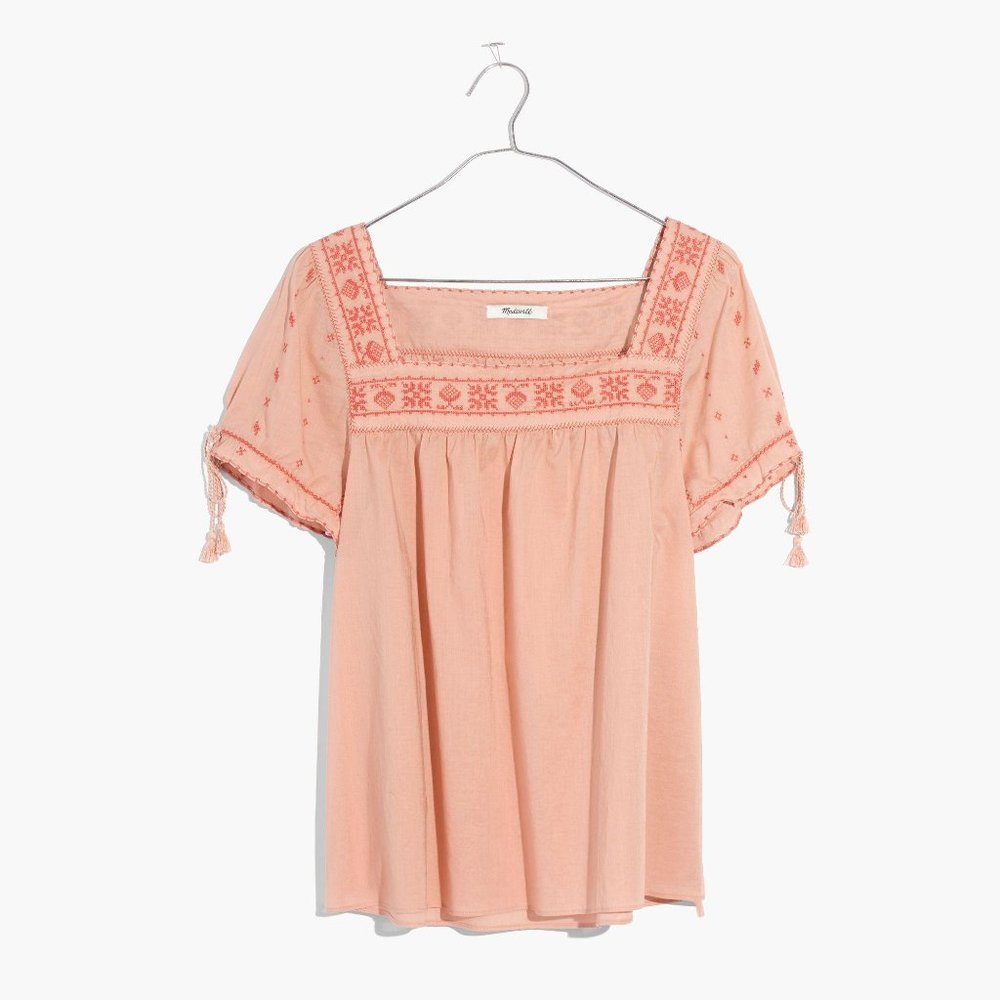 Madewell La Villa Peasant Top NWT